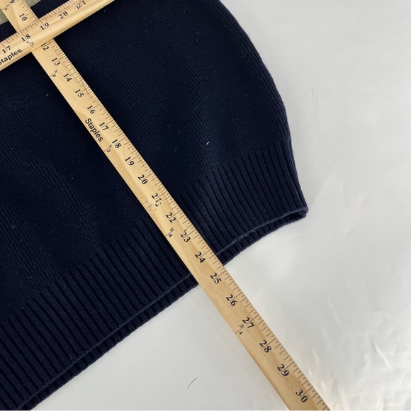 Vintage C.C. Filson Sweater Mens Medium Navy Blue  Tan Waterfowl Henley Heavy - Picture 6 of 9